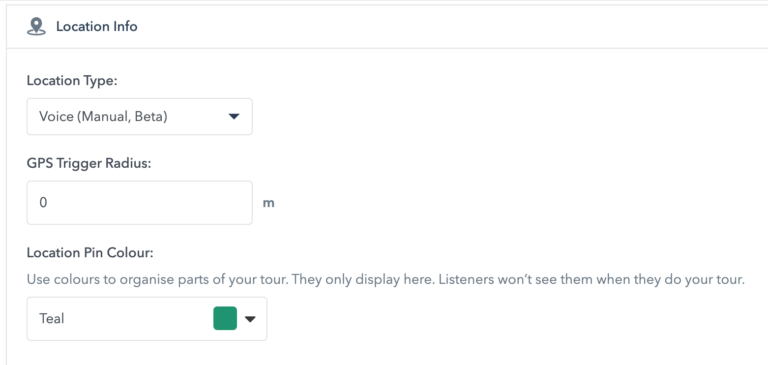 This image shows where to change the Location Type in the Your Script tab